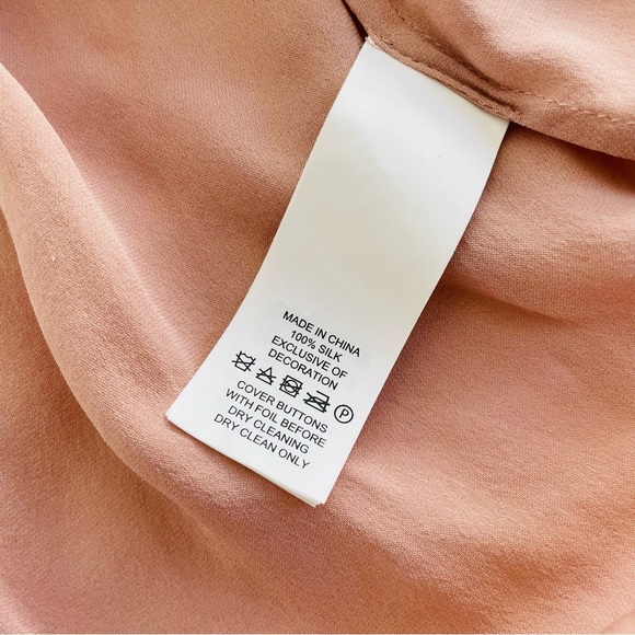 Kate Spade Daisy Pink 100% Silk Button Down Top Blouse - Picture 9 of 9